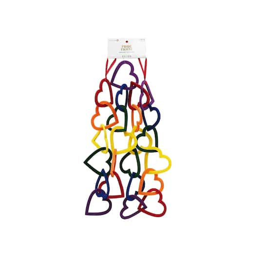 6ft. Rainbow Heart Garland by Celebrate It™